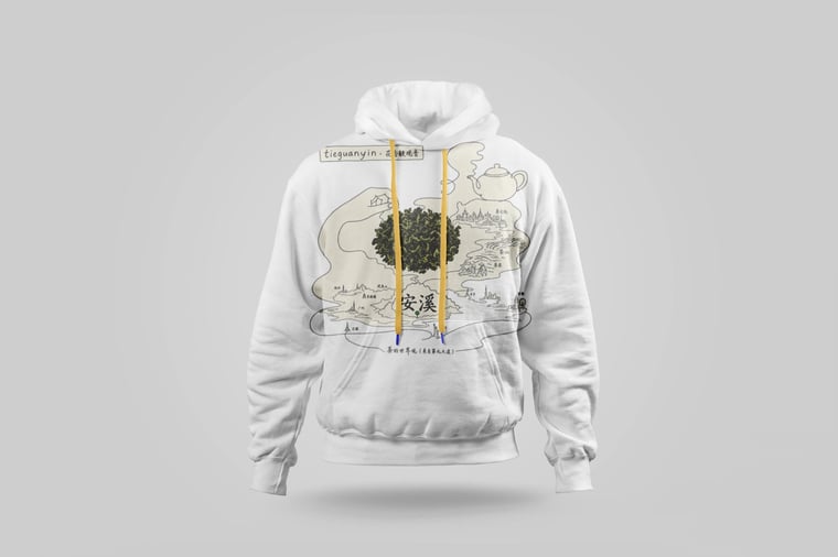 Hoodie — Floral Tie Guan Yin
