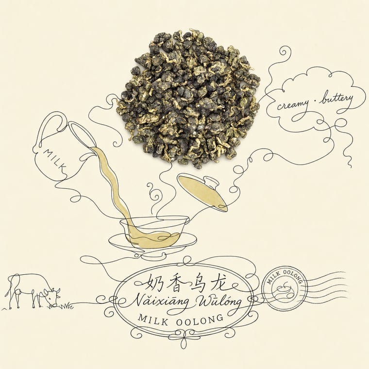 The design — Nǎi Xiāng Oolong