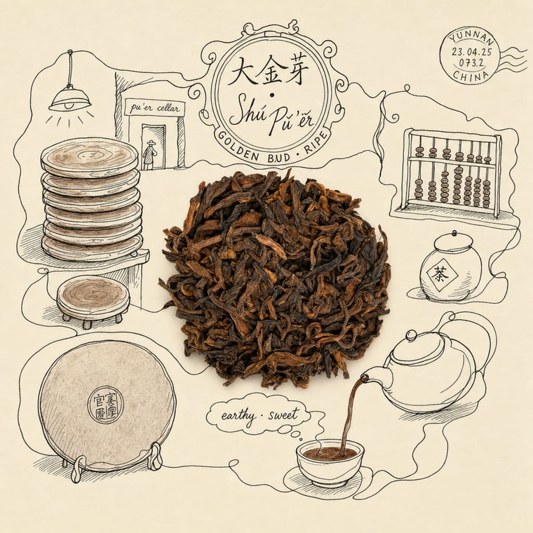 The design — Da Jin Ya Shu Pu-erh